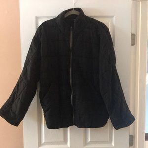 Free People Dolman quilted black cozy jacket